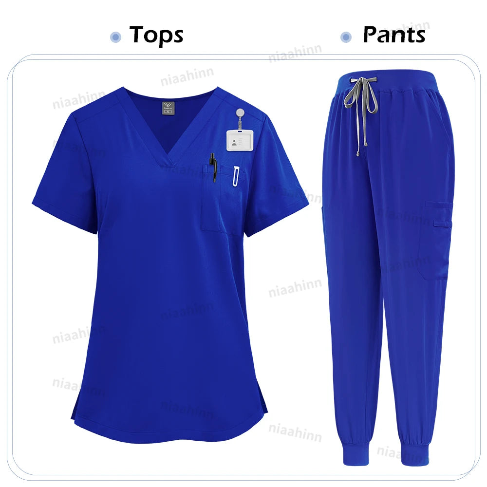 Medical Clothing for Women Scrubs Jogger Sets Nursing Pants Surgical Gown High Quality Medical Uniforms Wholesale Beauty Uniform