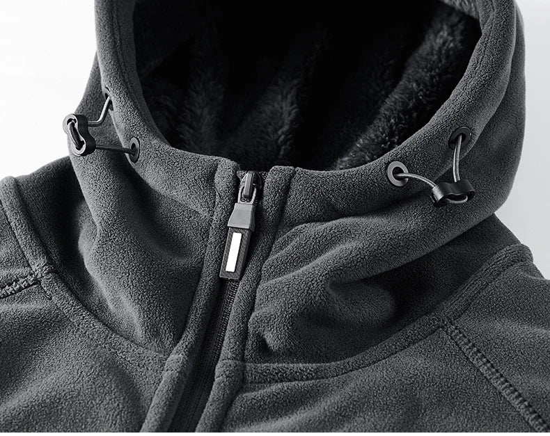 Winter Men Fleece Warm Jackets Mens Windproof Thick Jackets Parkas Coats Men Hooded Casual Outwear Jacket