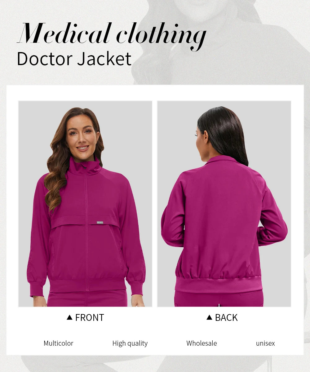 Clinical Jacket Medical Uniforms Women Hospital Pet Grooming Workwear Surgery Coat Doctor Costume Unisex Nurse Surgical Jackets