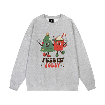 Cute Cartoon Christmas Sweatshirt Autumn Winter Women Merry Christmas Graphic Tops Long Sleeve Funny Xmas Holiday Pullover Gift