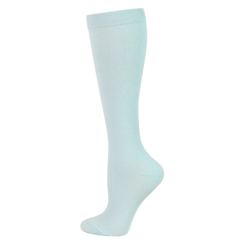 Compression Stockings Blood Circulation Promotion Slimming Compression Socks Anti-Fatigue Comfortable Solid Color Socks