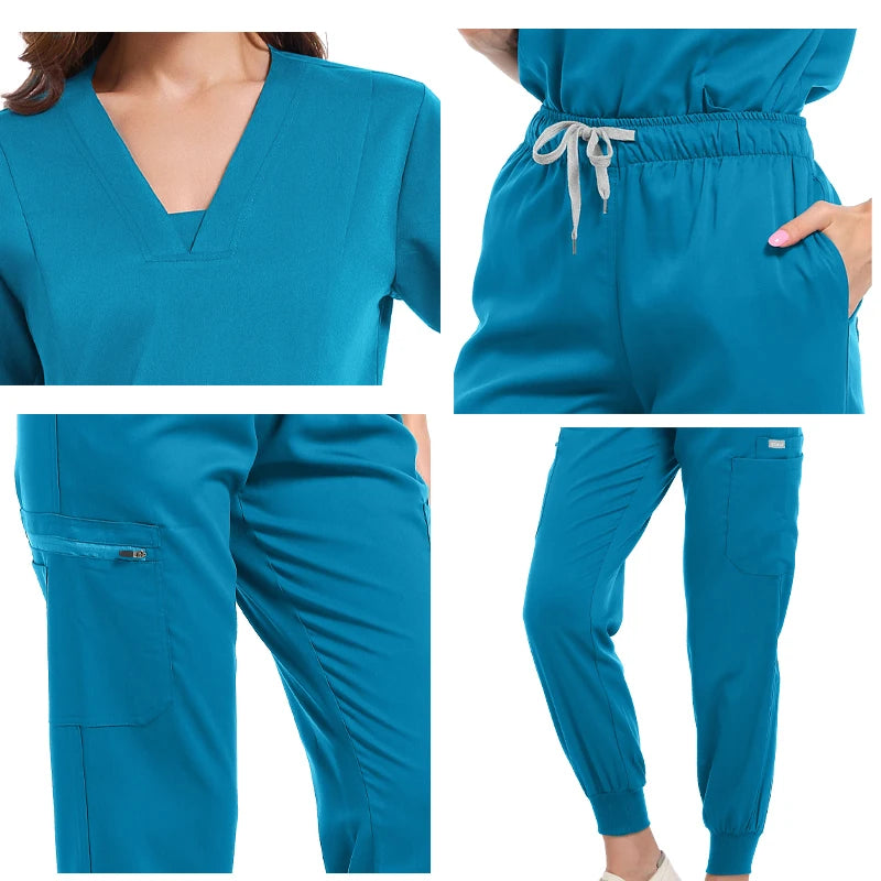 Scrub Sets Uniform Women Joggers Hospital Accessories Medical Surgical Gown Pharmacy Healthcare Work Wear Unisex Mens Scrub Soft