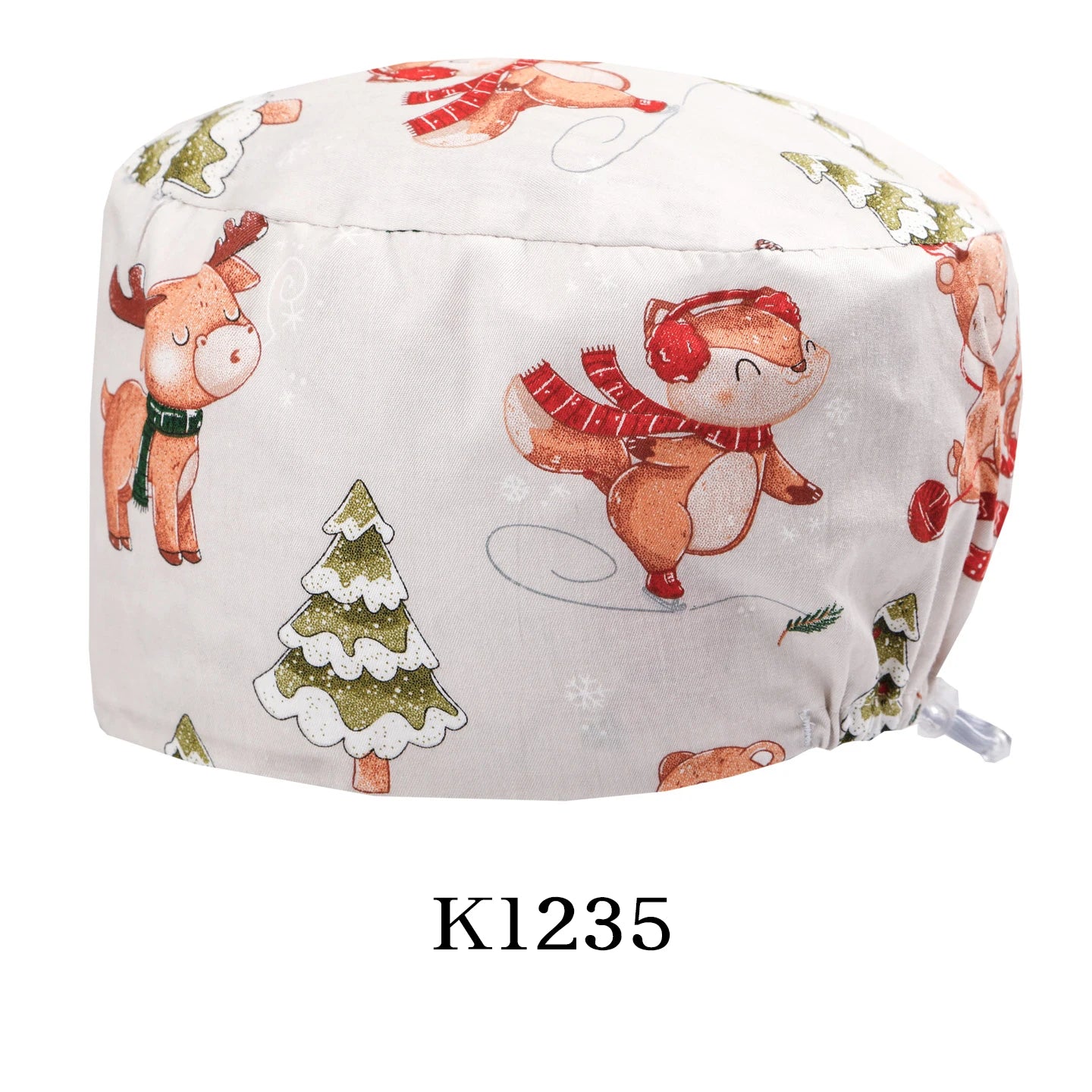 Printed Scrub Caps Dental Nursing Hats Durable Women Pediatric Cap Care Center Work Hat Comfortable  Aesthetic Scrub Cap K1235
