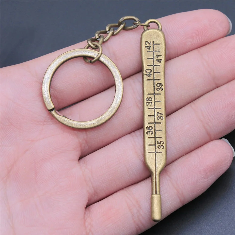 Nurse Doctor Needle Syringe Stethoscope EMT Caduceus Medical Symbol Brain Lungs Keychain Jewelry Medicine Graduate Gift