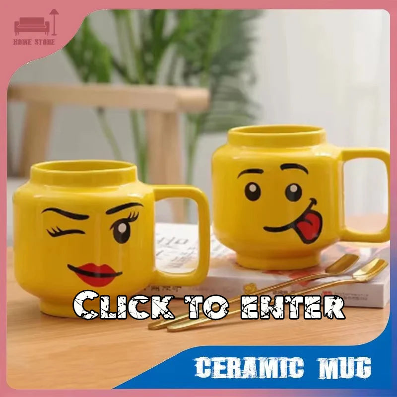 Ceramic Coffee Cup with Saucer Elegance Candy Colored Cute Girls' Afternoon Tea Mug Milk Latte Cups Luxury Ceramic Tea Cup Set