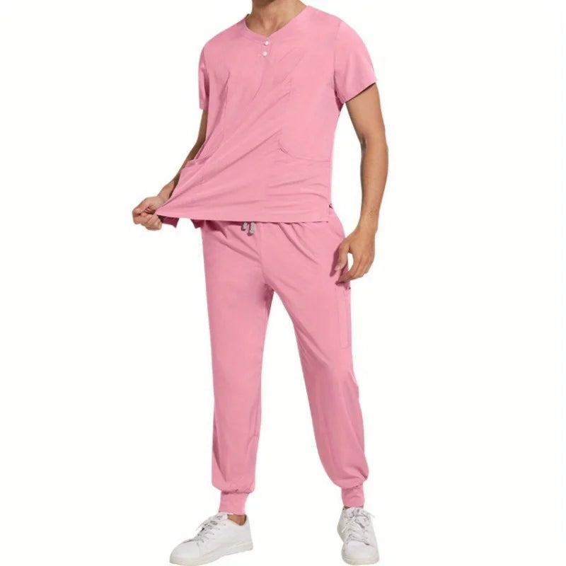 Frosted Suit Uniforms for men's Hospital Gowns Pharmacy Beauty Work Clothes