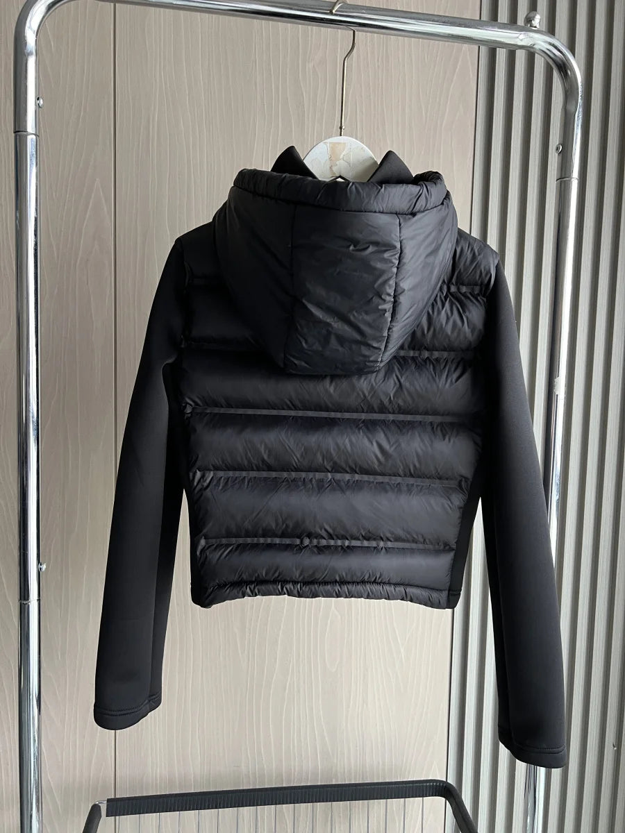 Winter New Arrival  Women's Lightweight Warm Down Jacket with Long Sleeves and Zippered Hooded Sports Coat