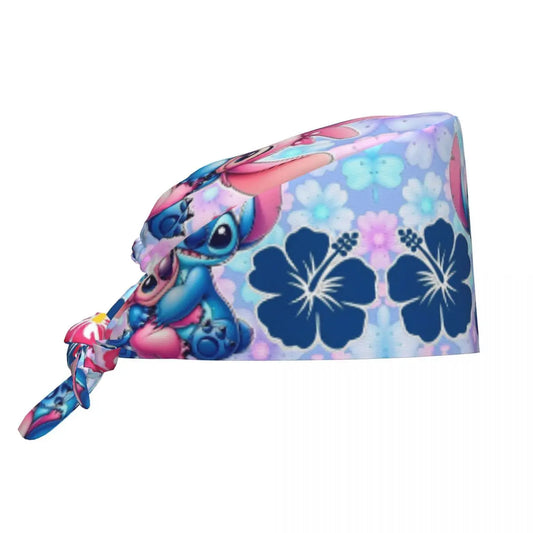 Custom Stitch Anime Printed Medical Staff Scrubs Hat Men Women Kawaii Cartoon Design Doctor Nursing Surgical Cap Scrub Caps