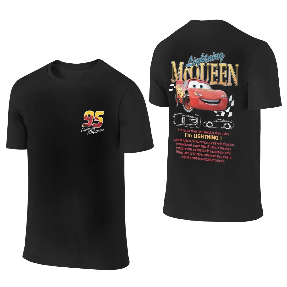 Romantic Lightning Mcqueen And Sally Matching T Shirt Outfits Double-Side Print Sally Mcqueen tshirt Tees for Couple Gifts