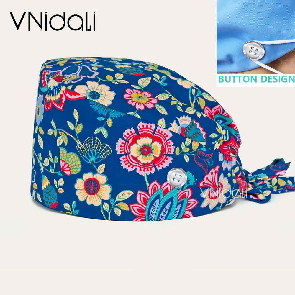 Scrubs Caps for Women and Men gorro quirofano mujer pet shops Caps Work Hats beauty salon nursing accessories lab staff cap