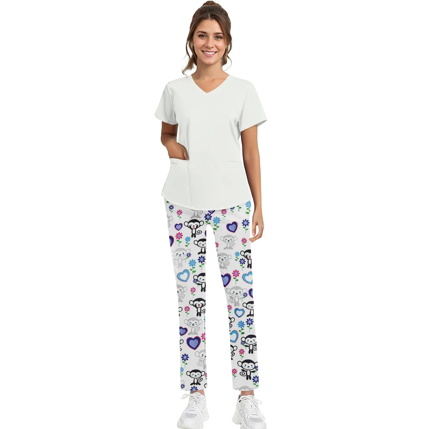 Unisex Medical Uniforms Men Women Nursing Clothes Beauty Costume Nurse Scrubs Sets Doctor Dentist Workwear Clinical Tops Pants