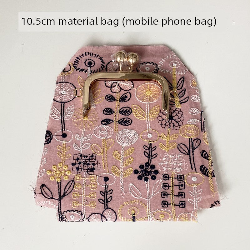 Machine Embroidery Extended Mobile Phone Bag Fabric