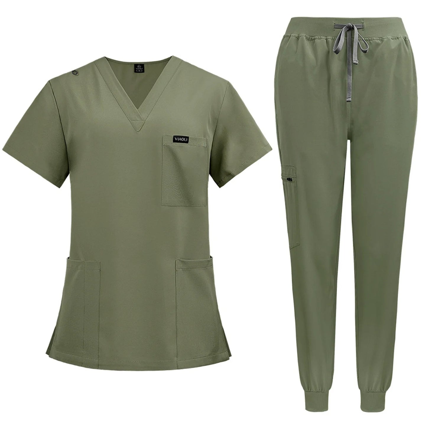 Cleaning Uniform for Women Nursing Scrub Top Pants Medical Suit Pediatric Nanny Work Wear Operating Room Surgical Gown Wholesale