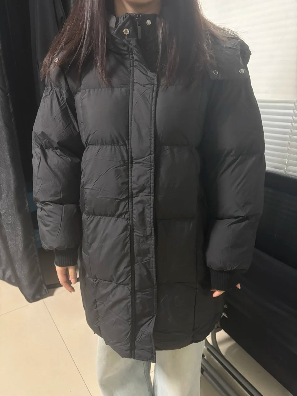 Winter Jacket New Style Fashionable Thick and Warm Mid-length Loose-fitting Down and Cotton Coat for Autumn and Winter Seasons