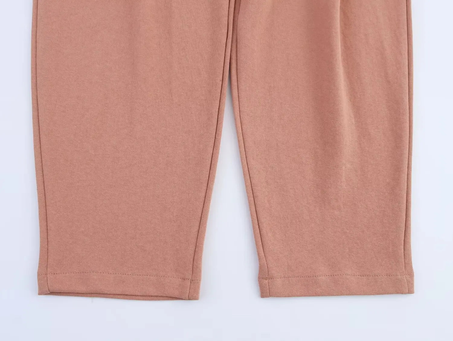 2025 New Women's Clothing European and American Style Fashion Washed Double-Sided Fabric Casual Pleated Pants