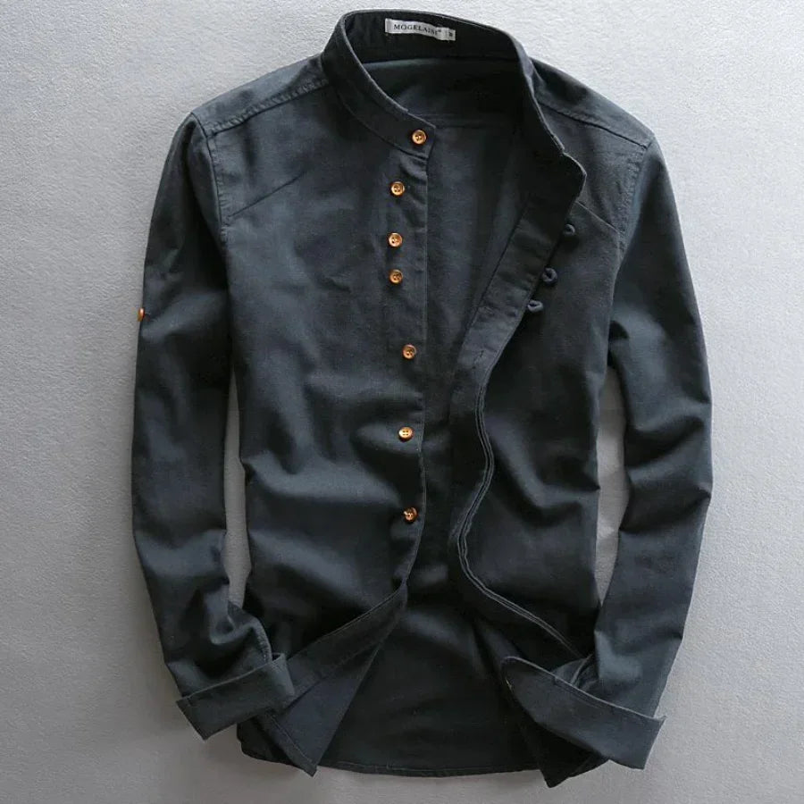 Plus Size 6XL 7XL Men's Casual Cotton Linen Shirt Formal Retro Long Sleeve Soft Loose Shirts Male Oversized Clothing Shirts Tops
