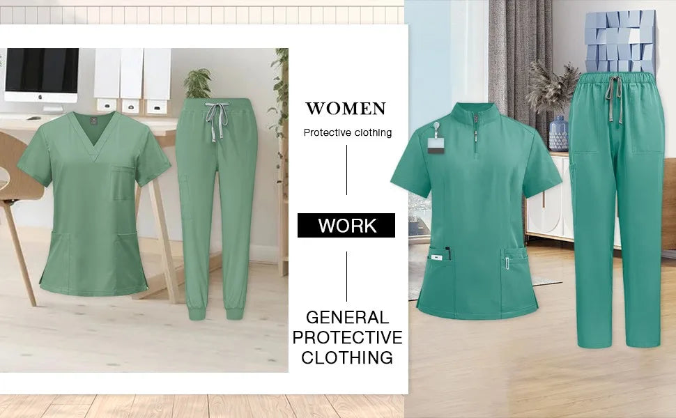 Nursing Beauty Salon Work Clothes Short sleeved Health Services Nursing Suits Summer Fashion Pet Surgical Doctor Costume Women