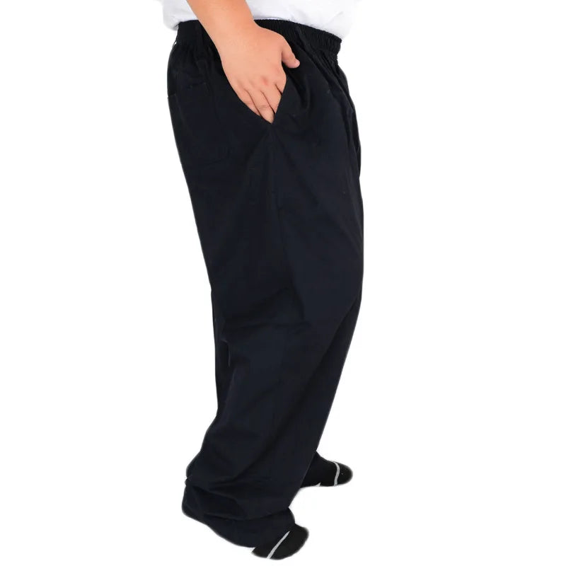 Plus size 8XL 11XL 13xl middle-aged men's summer thin elastic band high waist cotton casual trousers Dad oversize 9XL 8XL 7XL