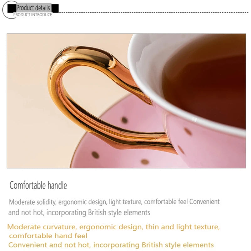 Ceramic Coffee Cup with Saucer Elegance Candy Colored Cute Girls' Afternoon Tea Mug Milk Latte Cups Luxury Ceramic Tea Cup Set