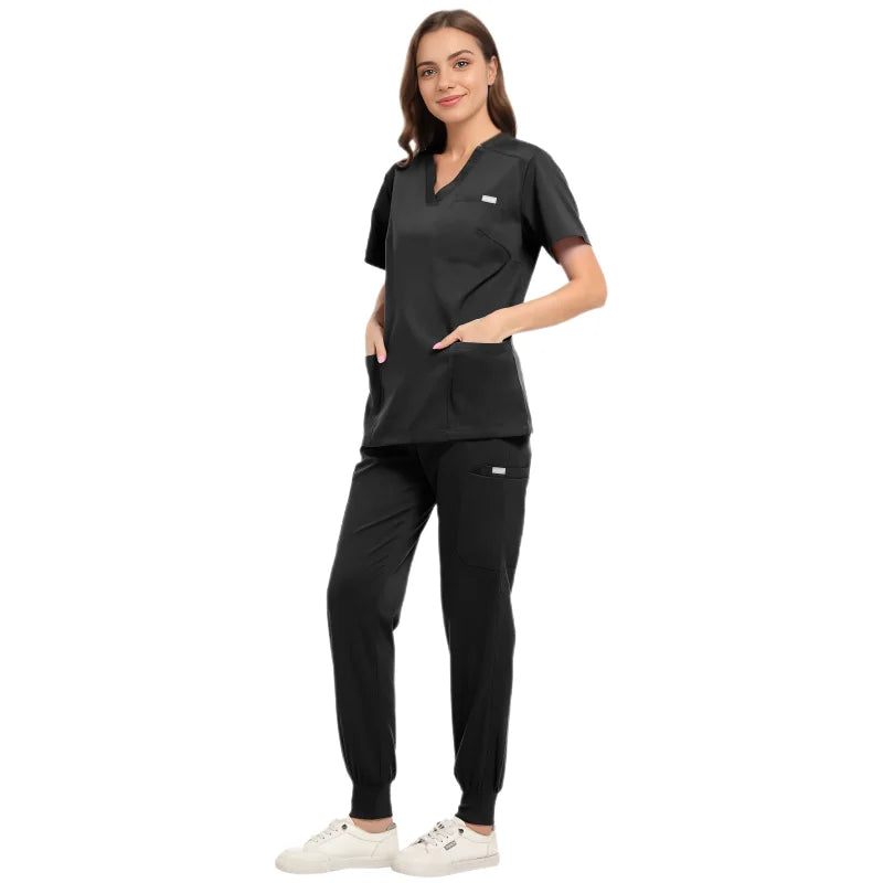 Nursing Scrubs Set Anti-Wrinkle Medical Surgical Gown Wholesale Hospital Scrub Top Doctor Nurse Special Scrub Uniform Men Women
