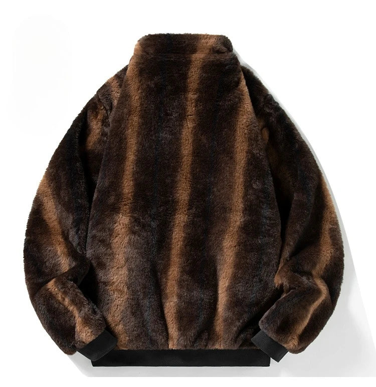 Cozy Winter Fleece Jacket, Convertible Collar Hood to Shield from Wind, Plush Lined for Warmth