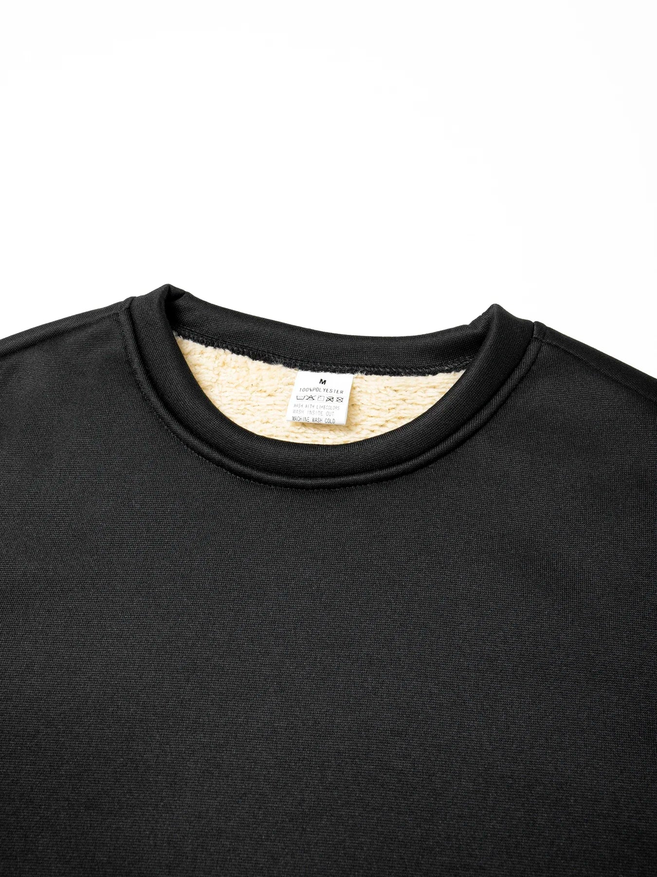 Autumn Winter Men's Fleece Lined Warm Crew Neck Pullover Sweaters Men Fashion Long Sleeve Sweatshirt Streetwear Men's Clothing