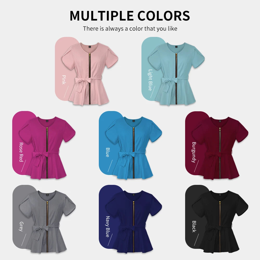 Medical Scrub Set Hospital Staff Uniform Doctor Nurse Surgical Uniforms Woman Pet Grooming Healthcare Nursing Scrub Articles Set
