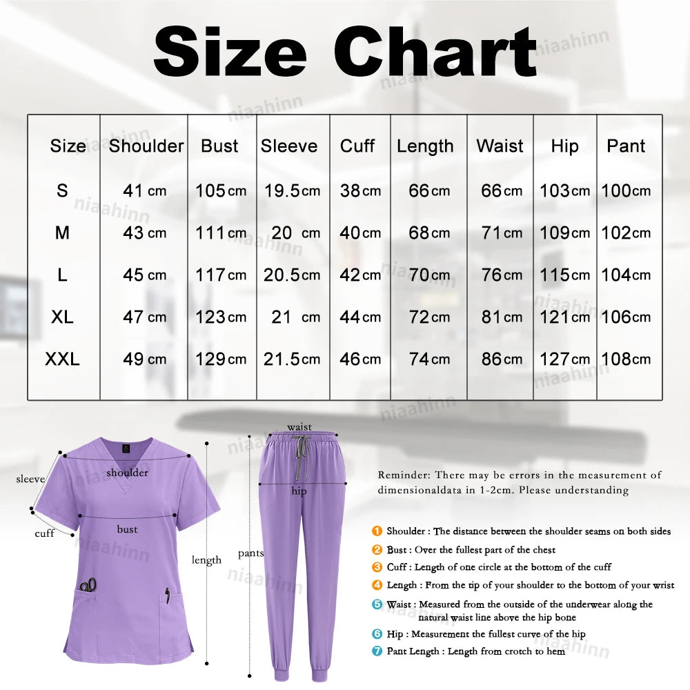 Medical Scrub Nursing Surgical Gown High Quality Elastic Scrub Healthcare Pharmacy Solid Color Uniform Wholesale Workwear Unisex