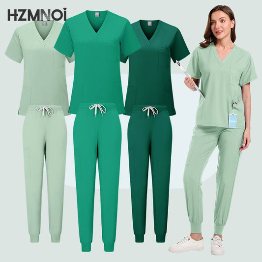 New Nurse Uniform Woman Hospital Doctor 's Medical Sweatshirt Nursing Pants Unisex Workshop Uniforms Beauty SPA Work Clothes