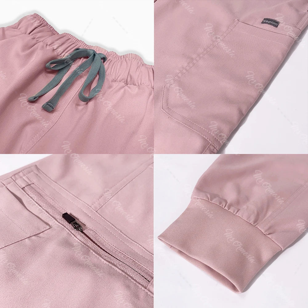 Medical Scrubs Set Women Beautician Spa Workwear Doctor Nurse Nursing Uniforms Pharmacy Dentistry Clothes Pet Shop Vet Work Suit
