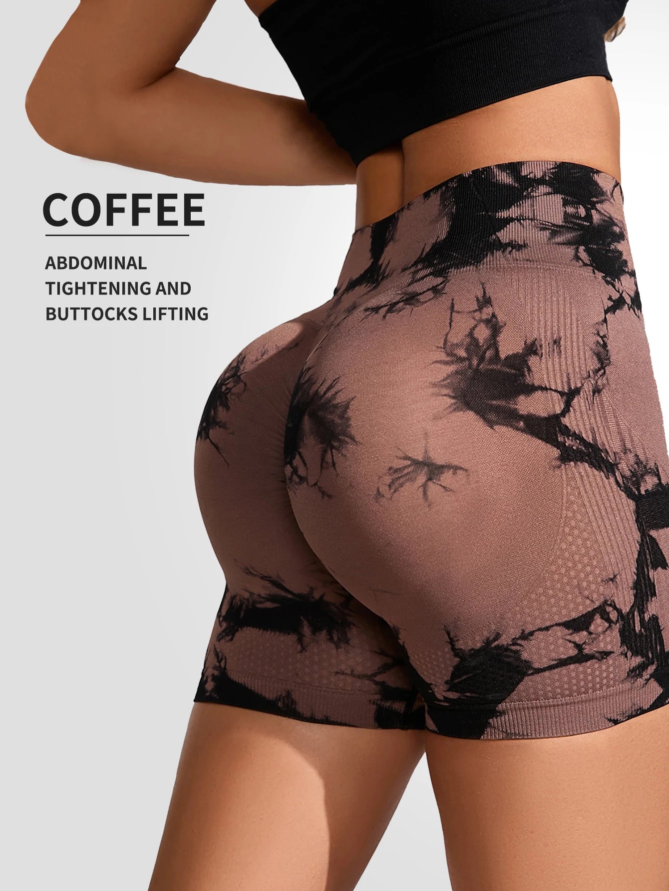 Tie Dye Seamless Leggings for Women High Waist Yoga Pants Scrunch Butt Lifting Elastic Tights Wide Waistband Sports Leggings