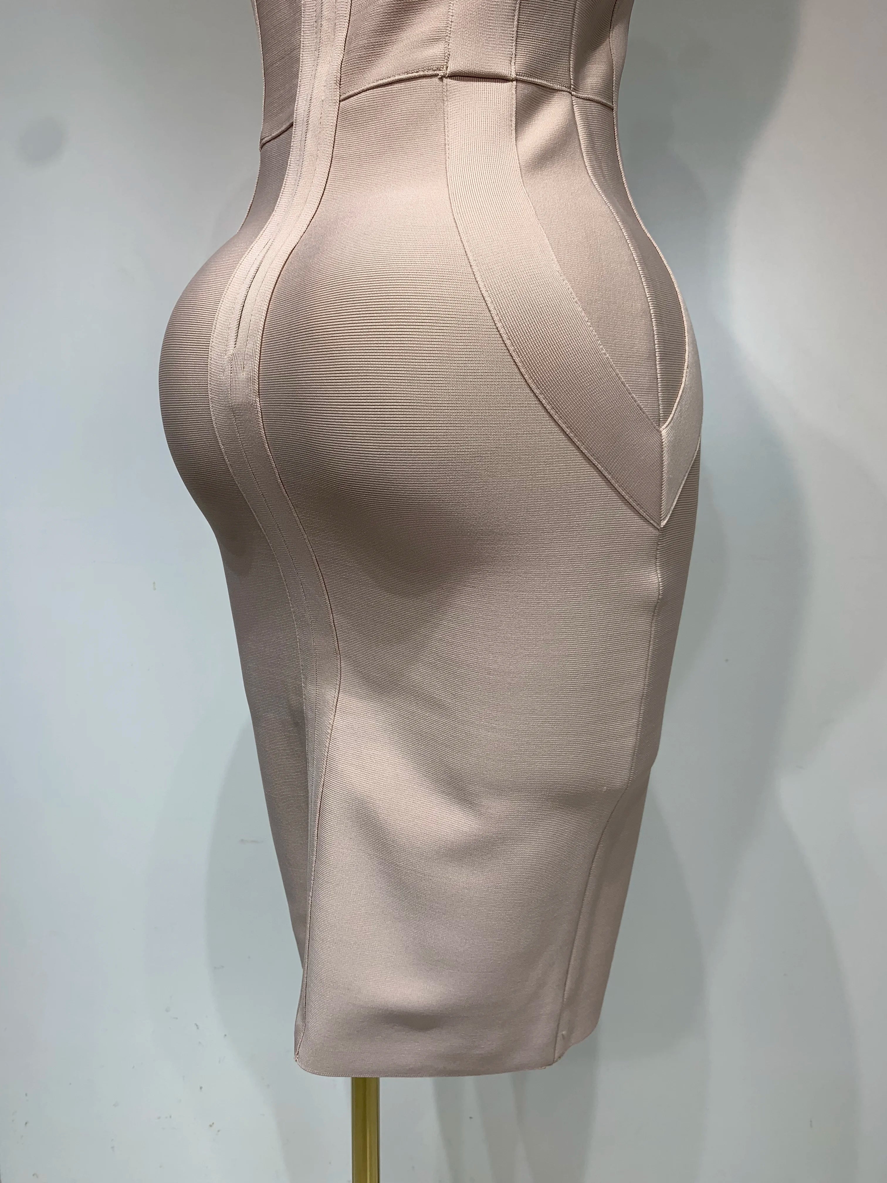 Women Sexy High Quality Celebrity Elegant Blue Bodycon Stretch Bandage Dress Nightclub Party Dress Luxury Birthday Vestidos