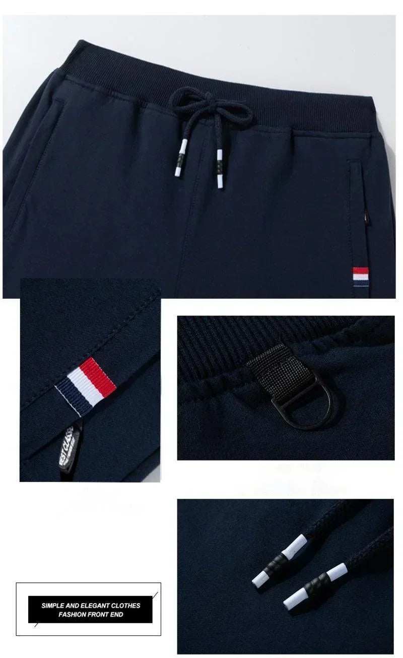 Spring Pants Men Fitness Sportswear Tracksuit Elastic Waist Sweatpants Cotton Trousers Loose Gyms Jogger Track Pants Mens M- 8XL