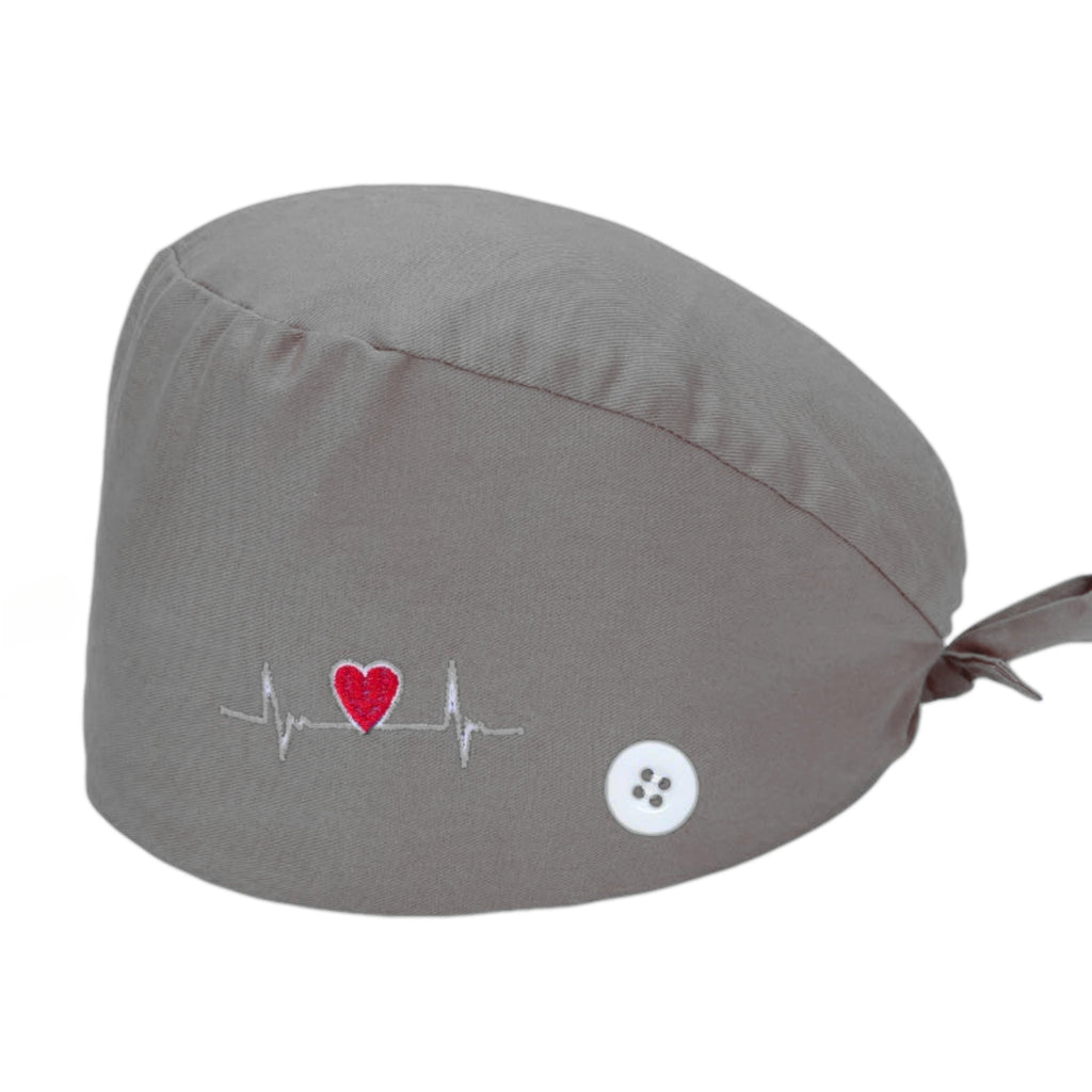 Solid color scrub cap with button pet grooming working Caps surgical cap Lab work hat womens Scrub hats nurse accessories