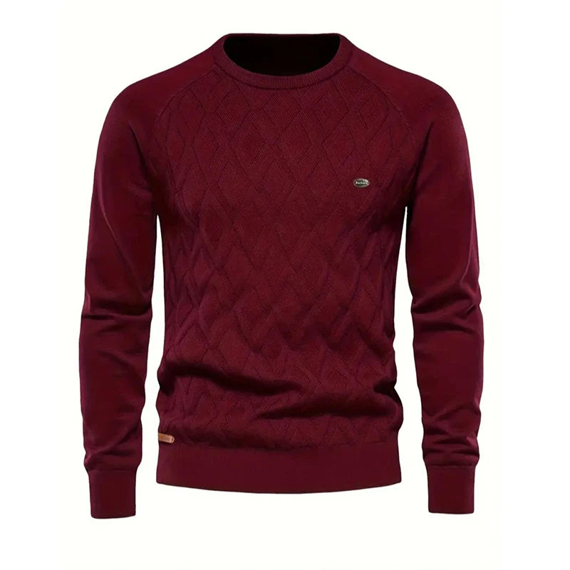Winter High Quality Men sweater concise style knit men pullover knitwear winter crew neck knitted cotton sweater men