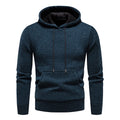 New Autumn Winter Hoodies Men Fashion Hooded Sweatshirts Men Casual Knitted Pullovers Hooded Streetwear Solid Sports Sweatshirts
