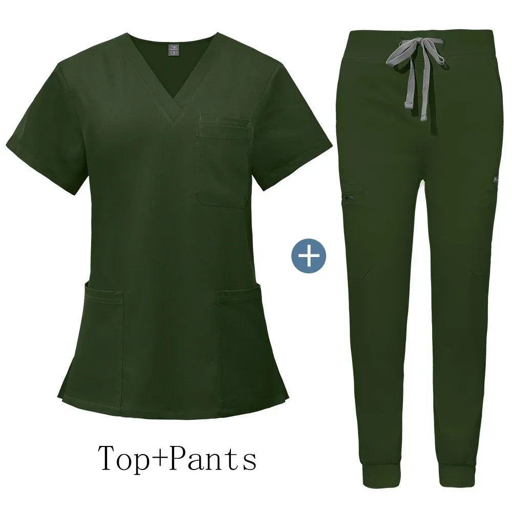 Wholesale Uniforms Doctor Nurse Work Wear Women Men Hot Sales Surgical Gowns Healthcare Nursing Articles High-quality Scrub Sets