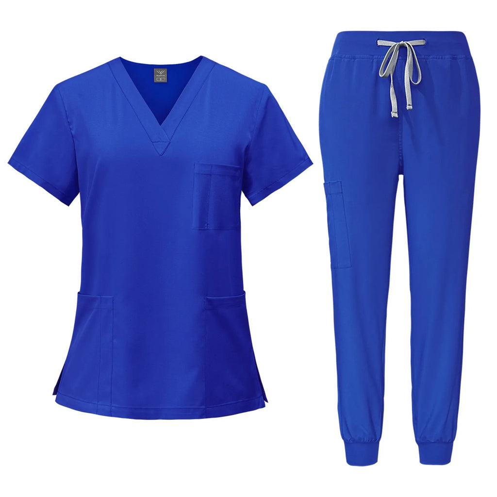 Nursing Beauty Salon Work Clothes Short sleeved Health Services Nursing Suits Summer Fashion Pet Surgical Doctor Costume Women