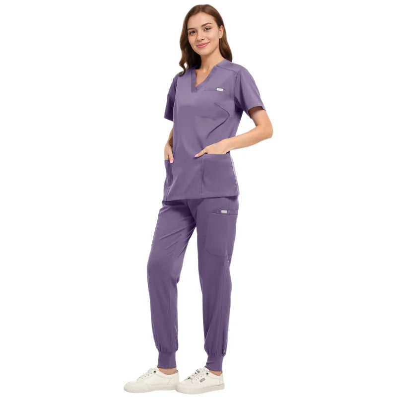 Nursing Scrubs Set Anti-Wrinkle Medical Surgical Gown Wholesale Hospital Scrub Top Doctor Nurse Special Scrub Uniform Men Women