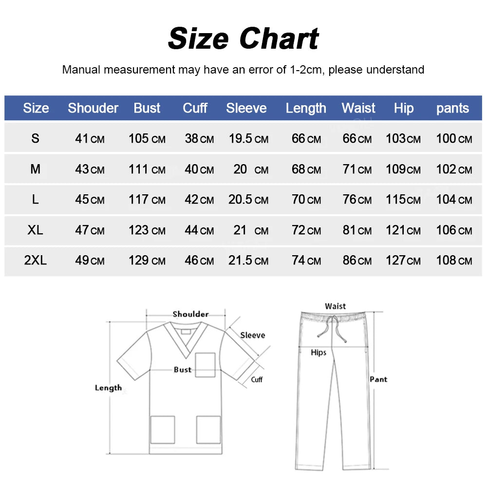 Medical Uniform Scrub Hospital Working Scrubs Set Wholesale Nursing Scrub Uniforms Women Healthcare Pharmacy Clinic Work Clothes