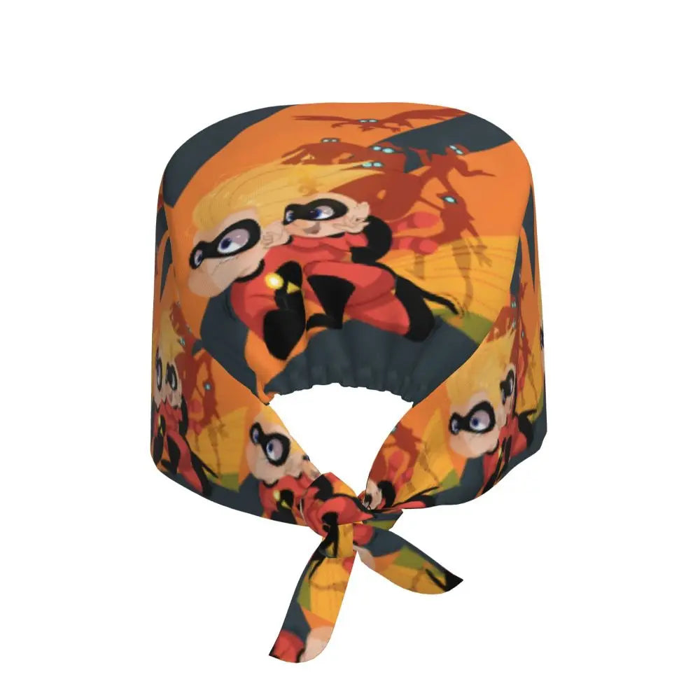 Custom The Incredibles Medical Staff Scrubs Hat Men Women Superhero Anime Doctor Nursing Surgical Cap Scrub Caps