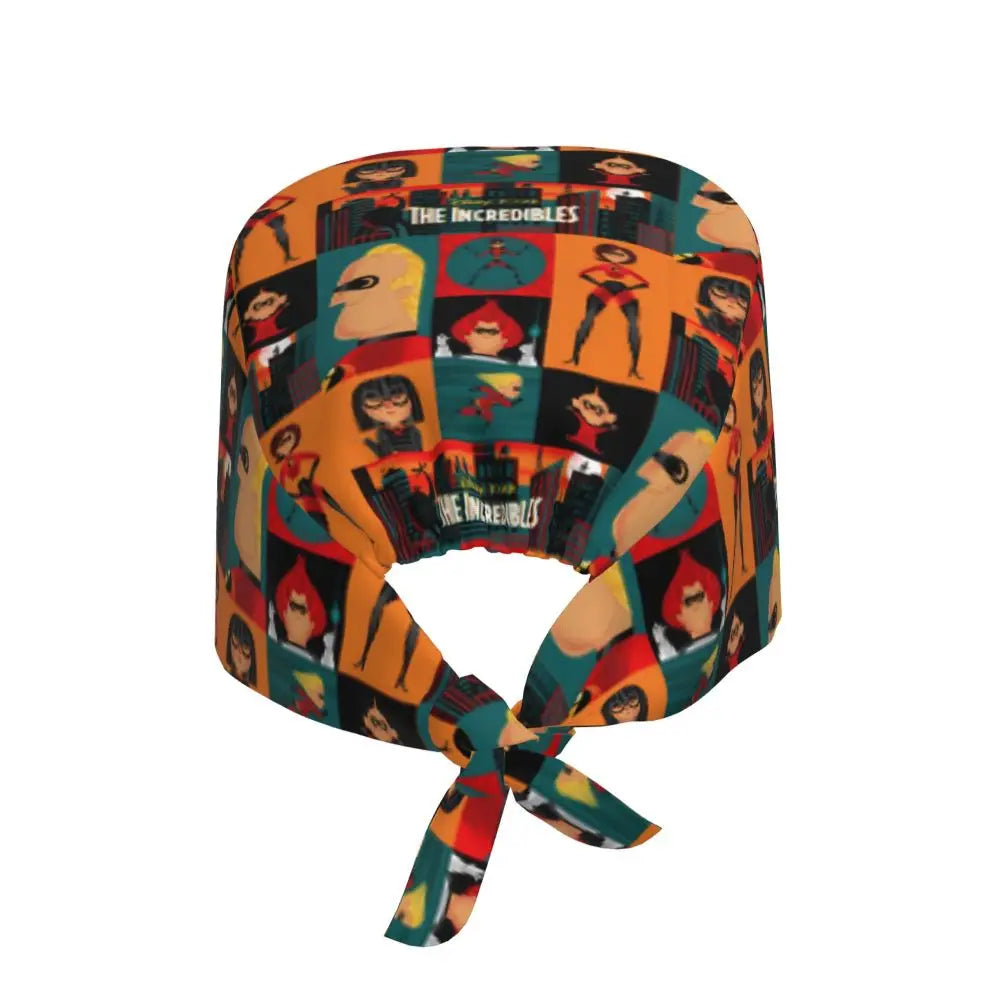 Custom The Incredibles Medical Staff Scrubs Hat Men Women Superhero Anime Doctor Nursing Surgical Cap Scrub Caps