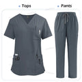 Scrubs Sets Woman Medical Nurse Spa Beauty Salon Workwear Clinical Scrubs Top + Pant Doctor Nursing Tunic Suit Surgical Uniforms