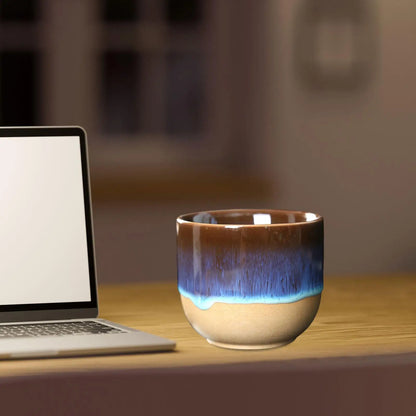 Ceramic Cups 150ml Japanese Style Handless Yerba Mate Teacup Kung Fu Tea Cup for Cappuccino Juice Yerba Mate Sake Espresso