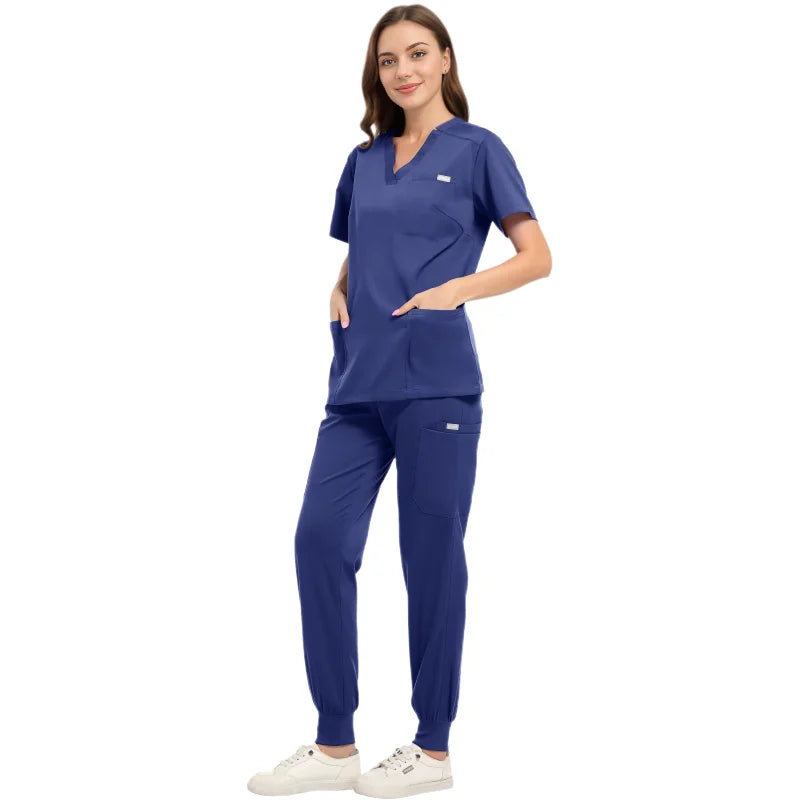 Nursing Scrubs Set Anti-Wrinkle Medical Surgical Gown Wholesale Hospital Scrub Top Doctor Nurse Special Scrub Uniform Men Women