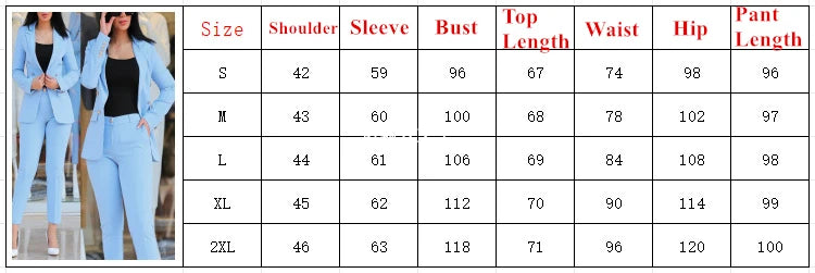Sets for Women 2 Pieces 2023 Autumn Fashion Notched Neck Long Sleeve Blazer & Elegant High Waist Work Pants Set Office Lady