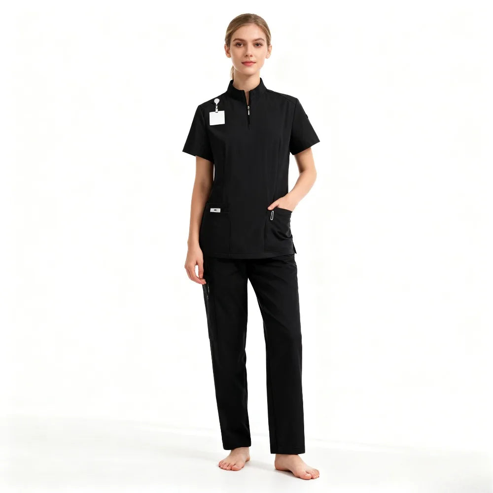 Practical Nursing Workwear - Basic M-edical Uniform Set with Functional Design for Healthcare Staff