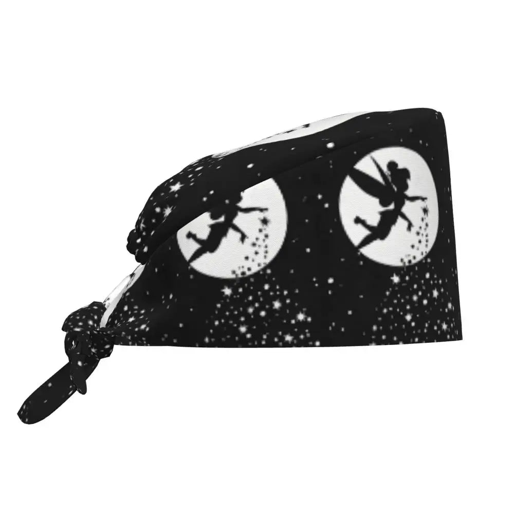 Custom Tinker Bell Breathable Nursing Work Cap Surgical Scrub Caps Unisex Nurse Medical Cap Cartoons Scrubs Hat Medical Surgical