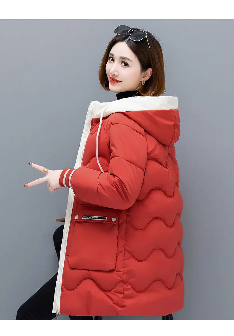 Long Winter Jacket Women Down Cotton Coats New Cotton Padded Puffer Parka Coat Women Hooded Outwear Thicken Warm Jacket 4XL