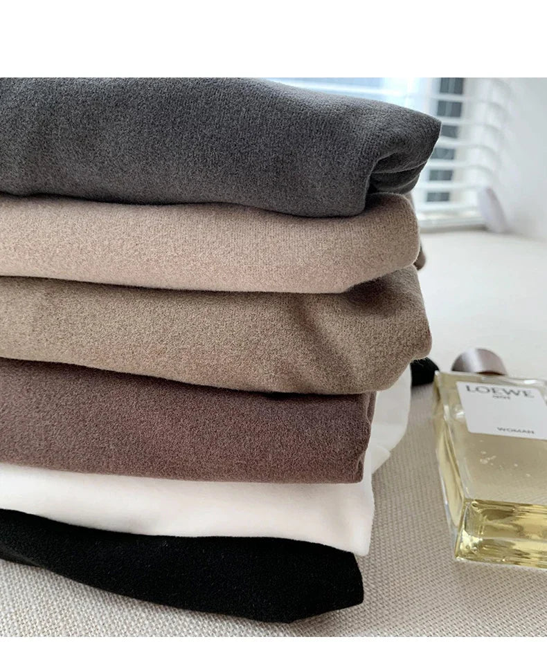 Winter Women Sweater T Shirt Women  Oversize T-Shirt Woman Clothes Female Tee Tops Pullover Long Sleeve Tube Knitted Tshirt Top